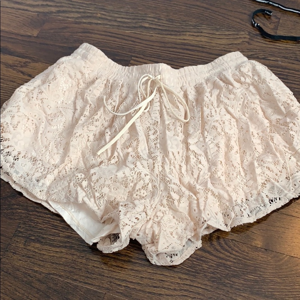 Light pink flowy shorts